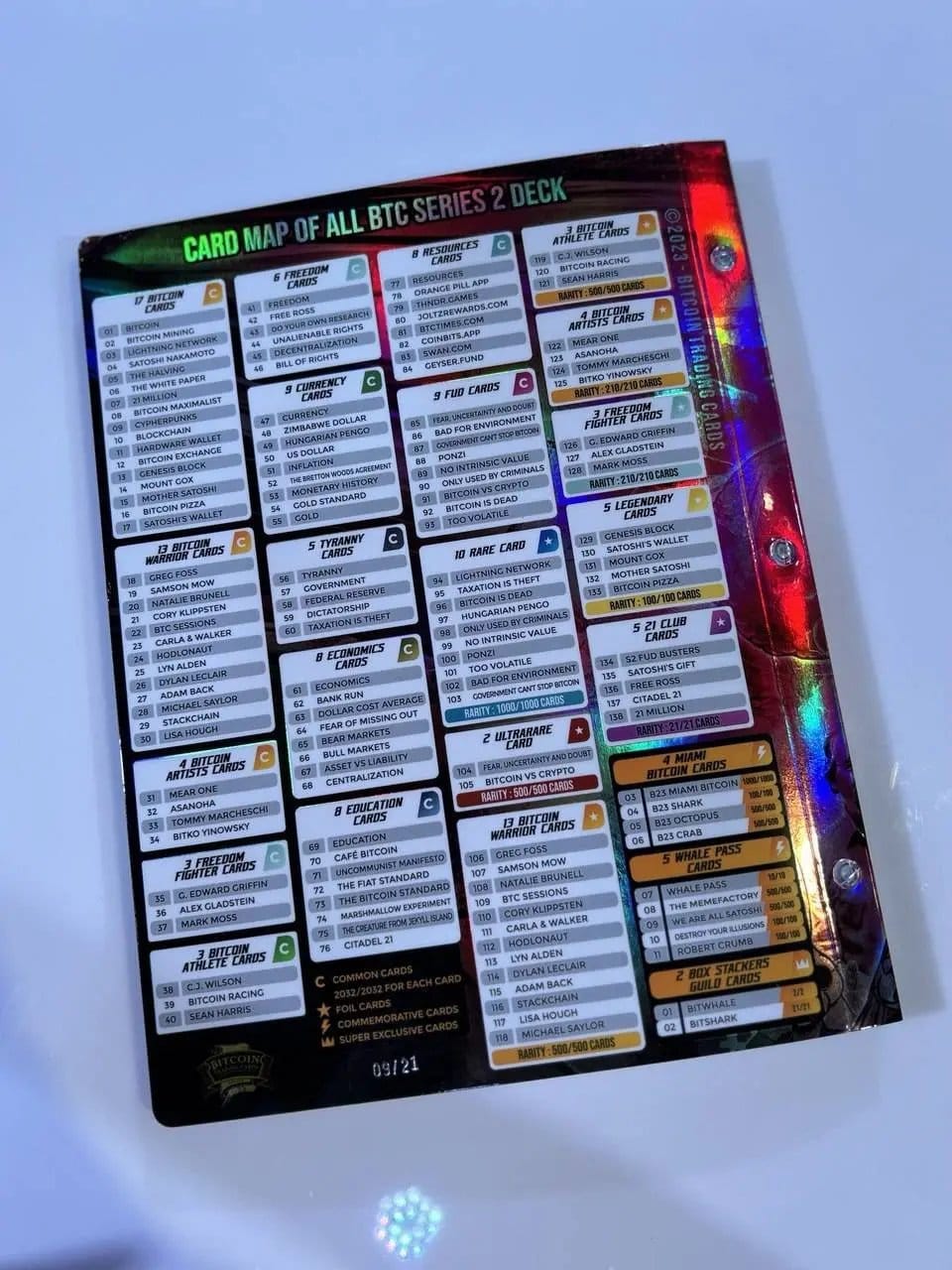 Limited Edition Custom Series 2 Card Binder (x/21) - Bitcoin Freedom Art