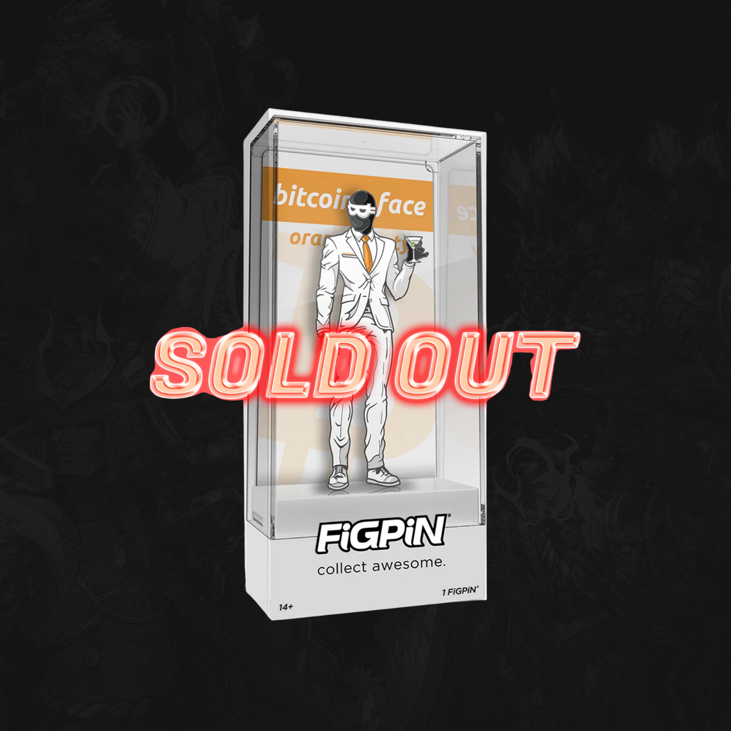 FiGPiN Satoshi Nakamoto - Bitcoin - LE 300 PCS - Orange Party Edition