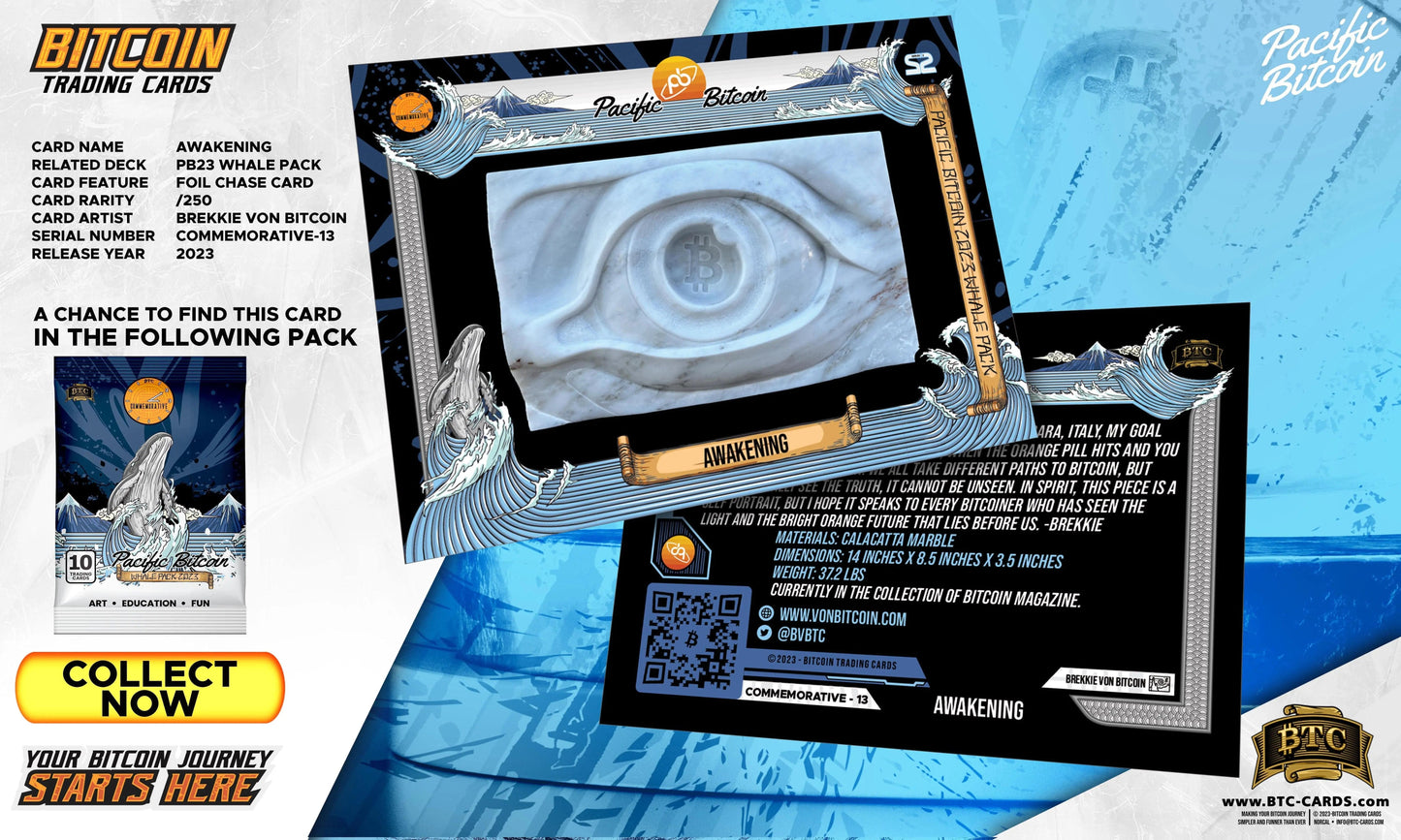 PB23 Whale Pack chase card artwork with numbered foil stamp from Based Trading Cards