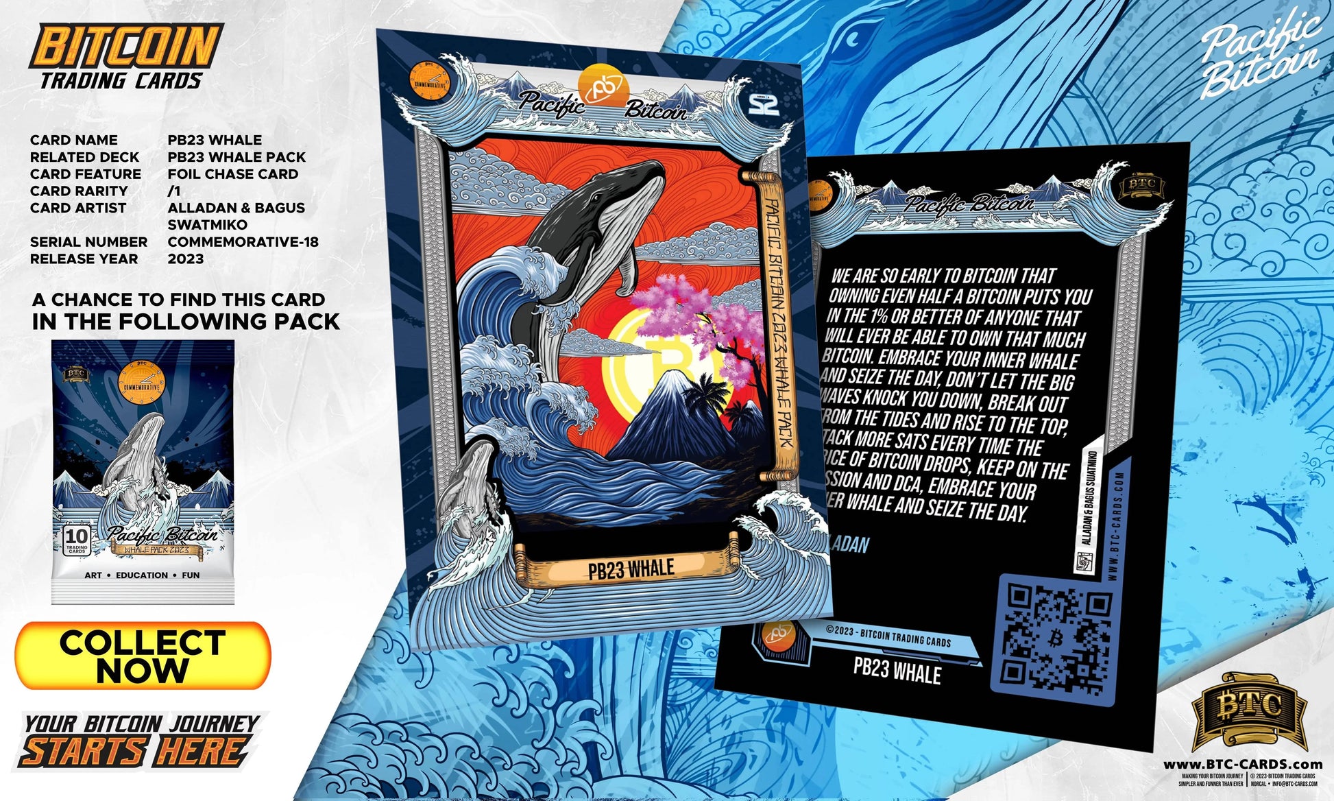 PB23 Whale Edition chase card pull artwork showcase from Based Trading Cards