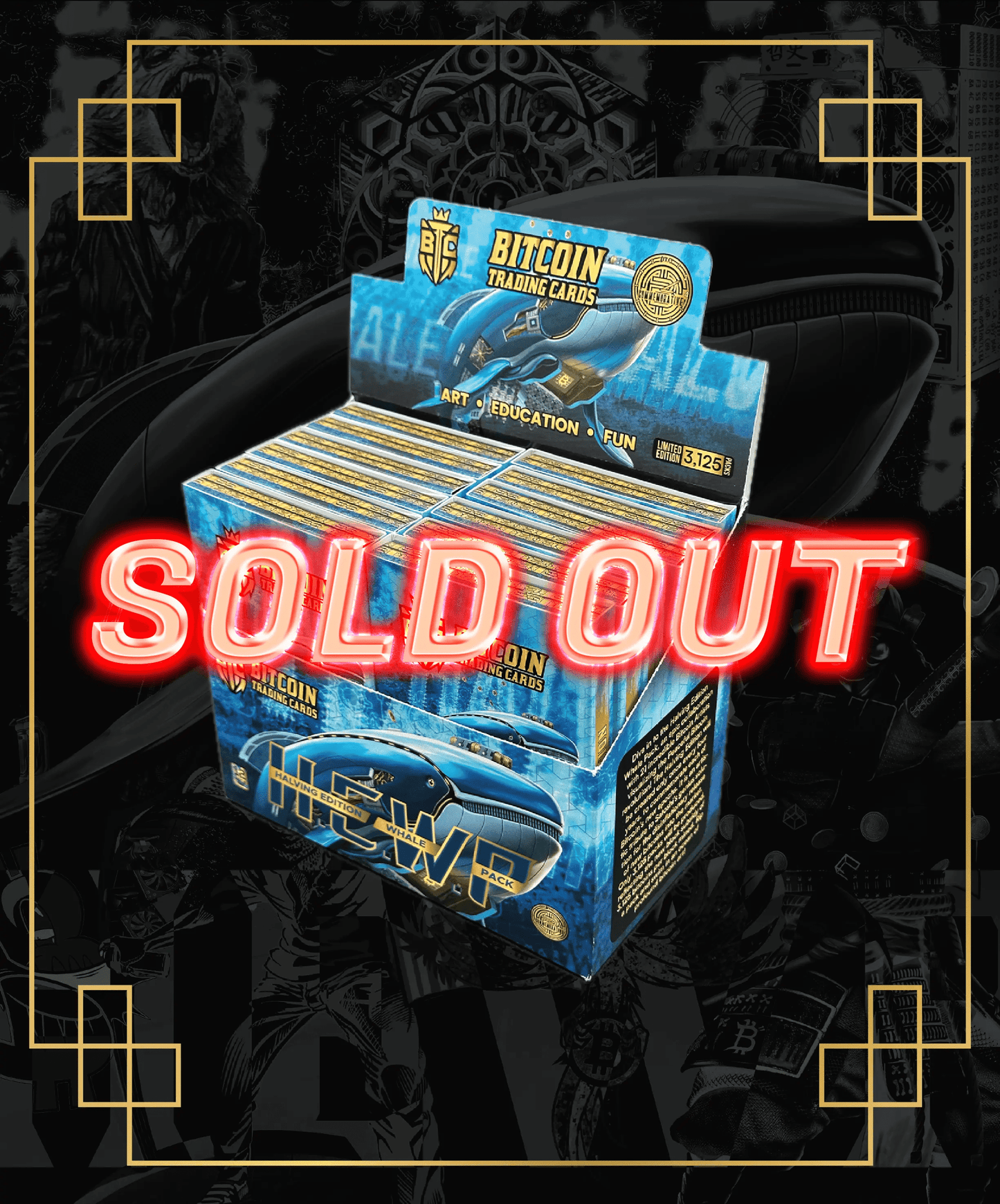 Halving Edition Whale Boxes - Released only once every 4 years - Only 3,125 packs Bitcoin Trading Cards