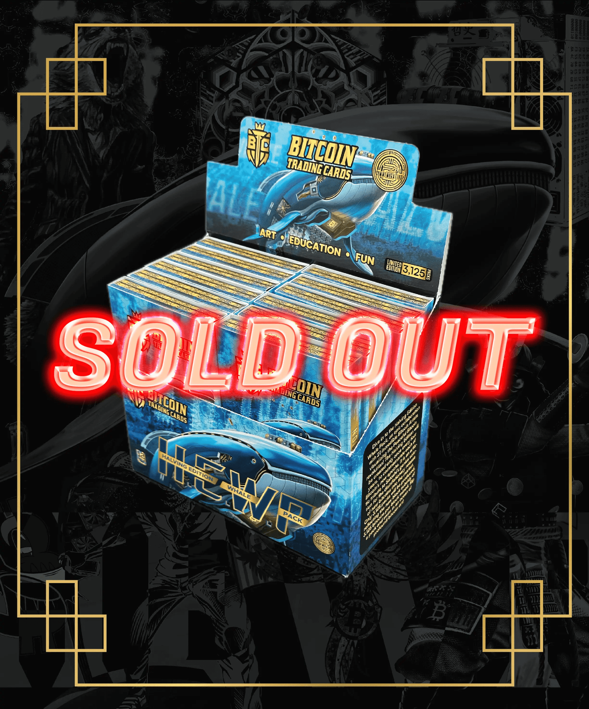 Halving Edition Whale Boxes - Released only once every 4 years - Only 3,125 packs Bitcoin Trading Cards