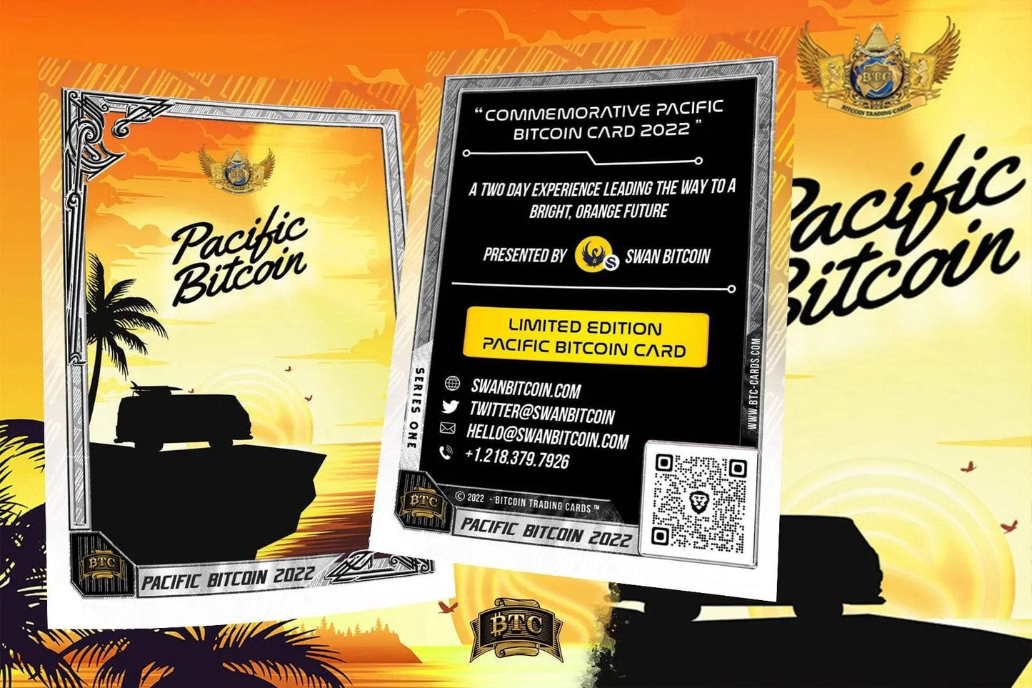 Pacific Bitcoin 2022 cold foil card The Van limited to 999 copies from Based Trading Cards