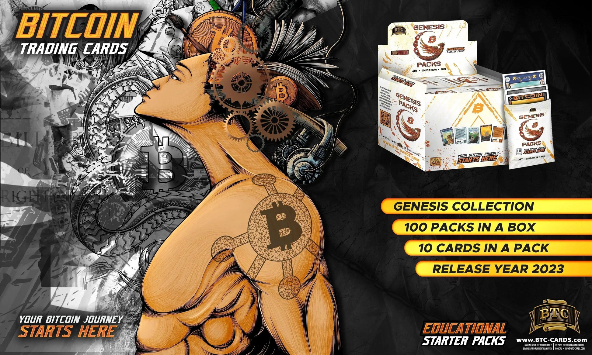 Orange Pill Pleb Bundle: 100 Genesis Packs + Exclusive Box Topper - BTCTC