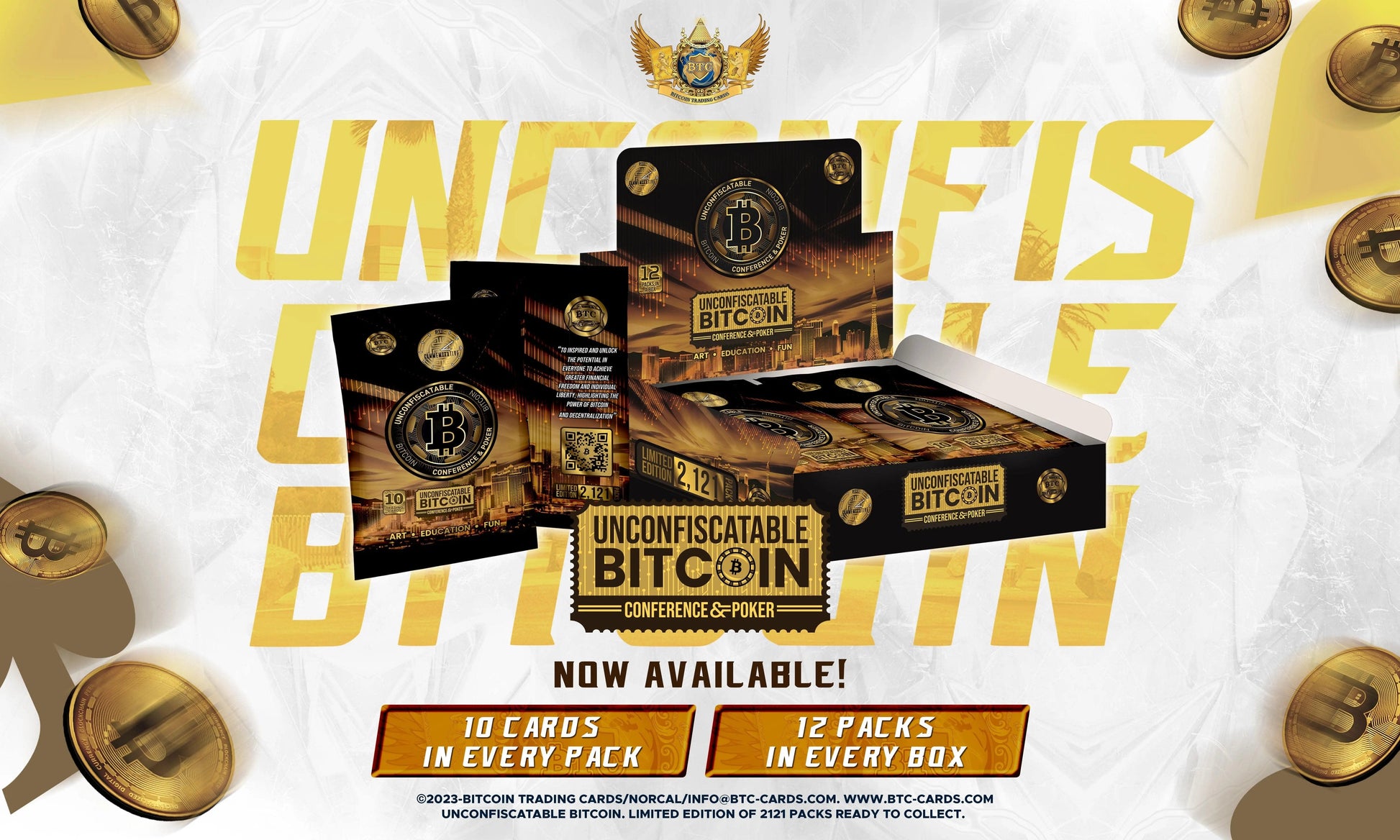 UnConfiscatable 2023 Hobby Box containing 12 packs limited to 176 boxes from Based Trading Cards