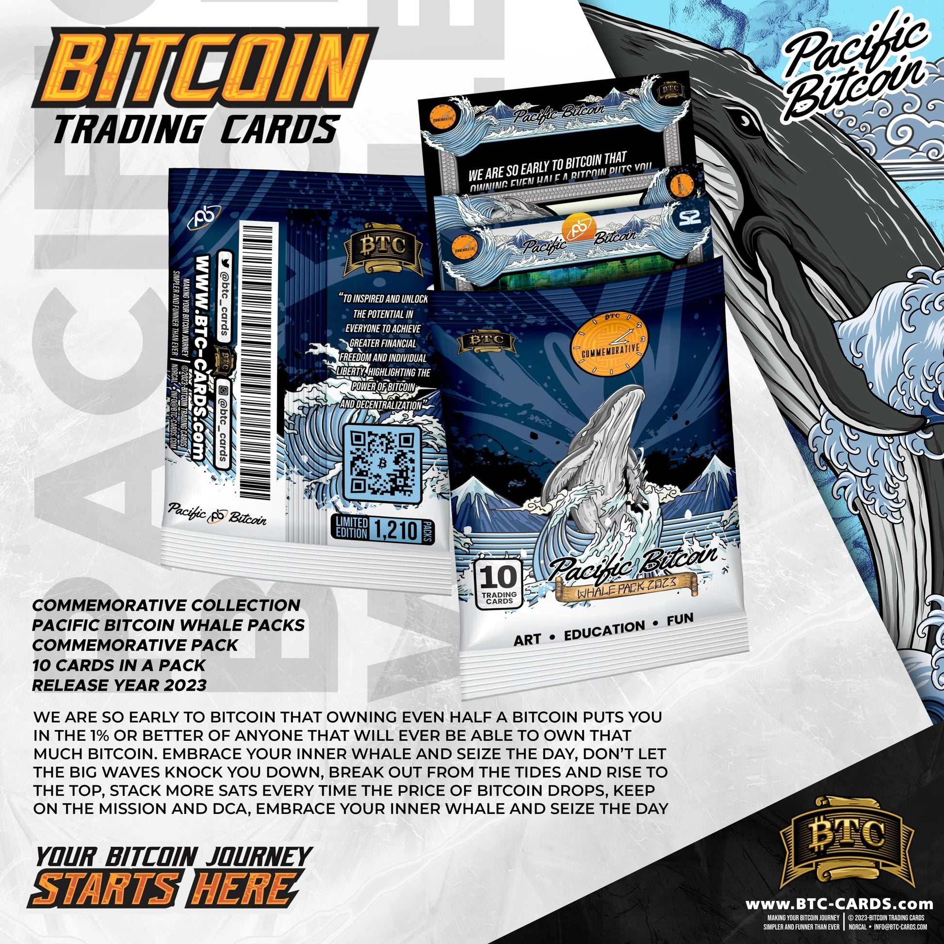 Pacific Bitcoin 2023 Whale Box - 12 packs in a Box - Limited Edition 1210 packs - BTCTC