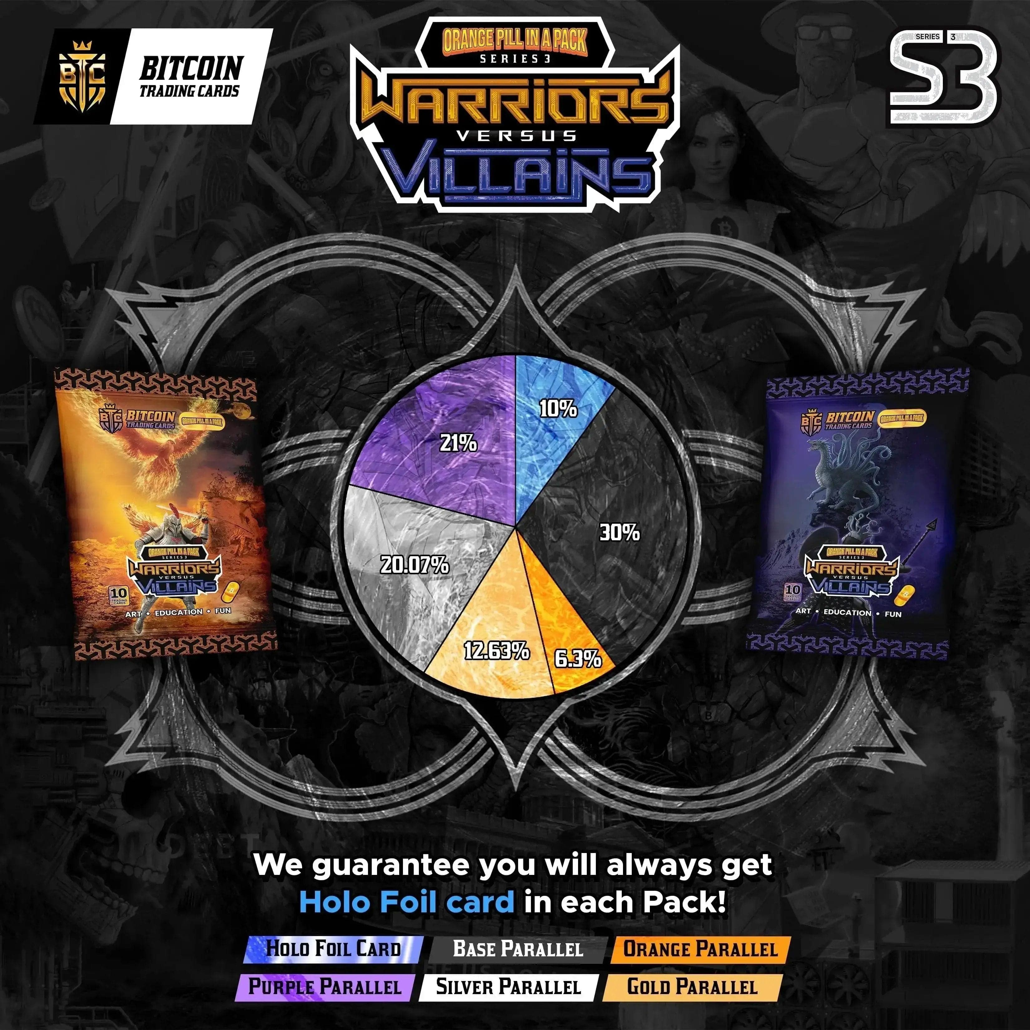 Bitcoin Trading Cards: OPP S3 Warriors vs Villains Hobby Box – BTCTC