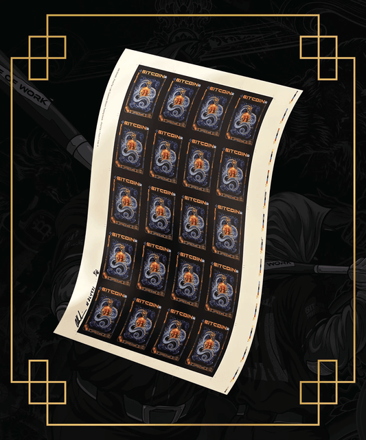 MYSTERY Uncut Sheet: OPP Series 2 FUD Busters Bitcoin Trading Cards