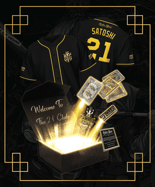 LE Jersey + Card - 21 Club Team BTC w/ Hodlers Official & BTCPINS Merch Combo Bitcoin Trading Cards