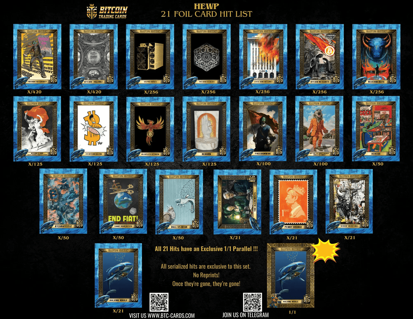 Halving Edition Whale Boxes - Released only once every 4 years - Only 3,125 packs Bitcoin Trading Cards