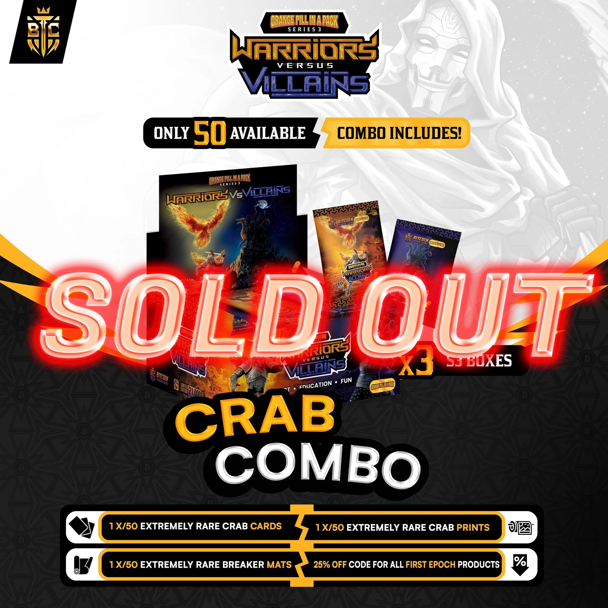 OPP Series 3 Crab Combo sold out graphic with 3 boxes, rare crab card, print and breaker mats from Based Trading Cards
