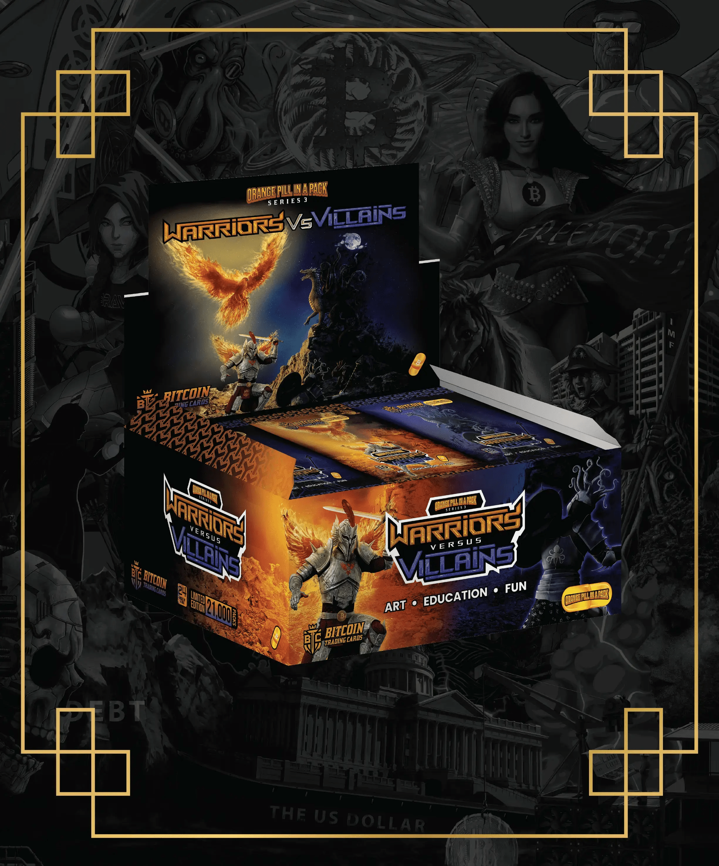 Bitcoin Trading Cards: OPP S3 Warriors vs Villains Hobby Box – BTCTC