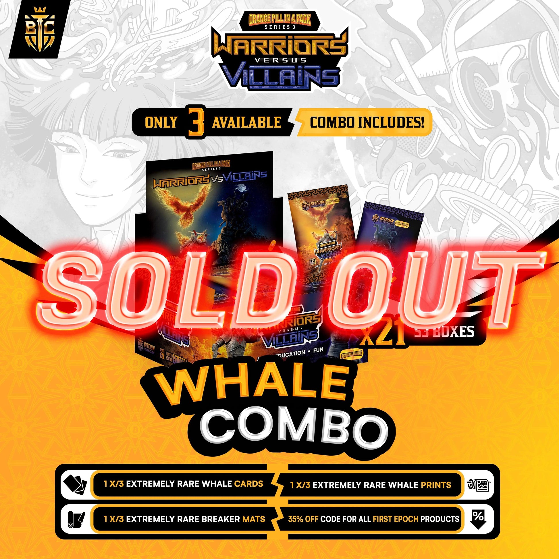 OPP Series 3 Whale Combo sold out graphic with 21 boxes, rare whale card, print and breaker mat from Based Trading Cards