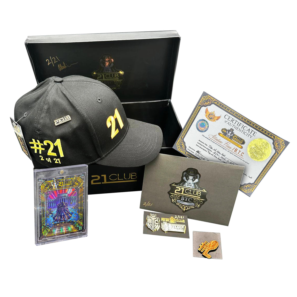 LE Hat + Card - 21 Club "Tip Of The Hat" Merch Combo