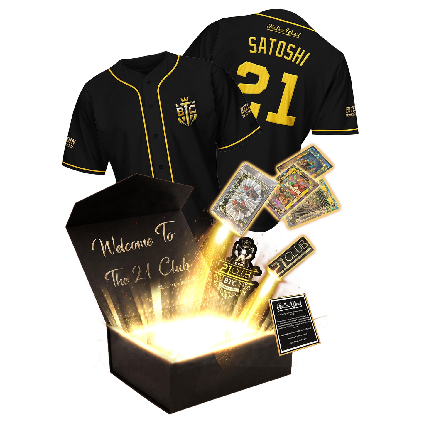 LE Jersey + Card - 21 Club Team BTC w/ Hodlers Official & BTCPINS Merch Combo