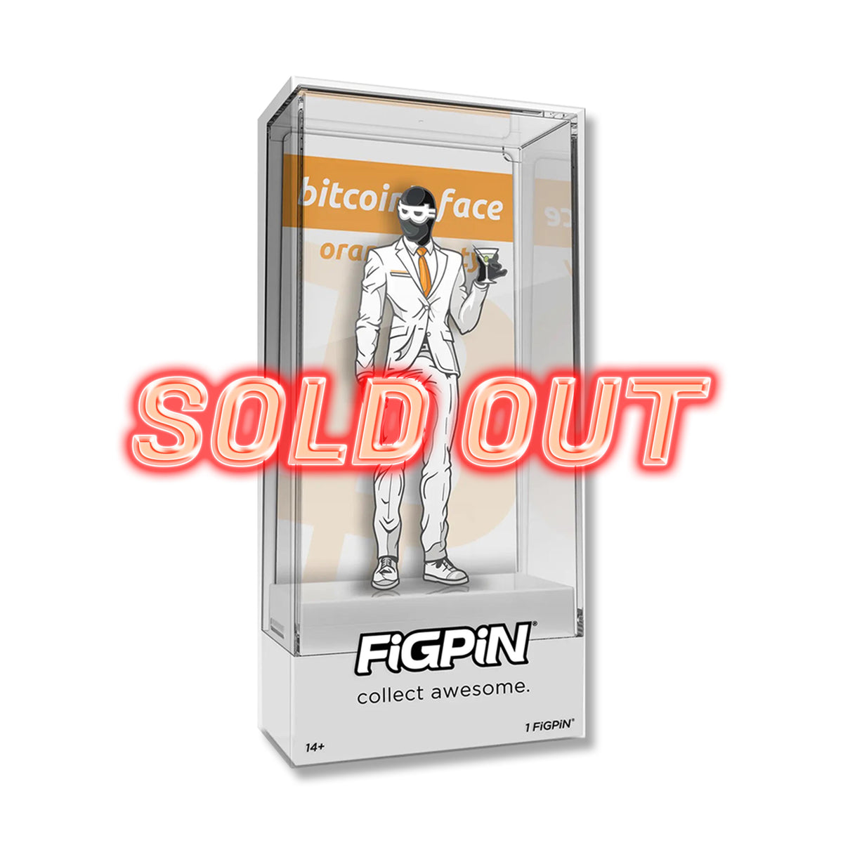FiGPiN Satoshi Nakamoto - Bitcoin - LE 300 PCS - Orange Party Edition